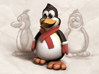 3D-Charakter aus dem Spiel Snowheroes. Snowheroes war ein Massively-Multiplayer-Online-Game, welches von eLOFD entwickelt und von BigPoint herausgegeben wurde.